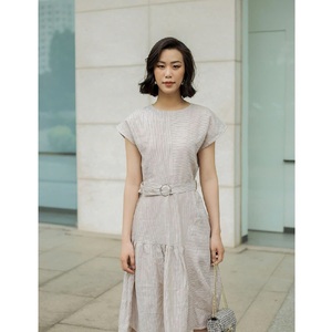 Robe décontractée en lin à manches courtes pour femmes du fabricant Bella au Vietnam - Product Image 2