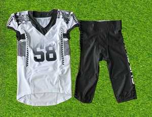 Uniformes de football américain de jeunesse de sublimation conçus sur mesure de la plus haute qualité pantalon intégré en jersey sergé - Product Image 2