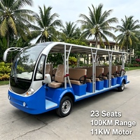 Autobús Eléctrico Turístico de Larga Distancia, Autobús Urbano con Capacidad para 23 Pasajeros, Batería de 72V200AH, Alcance de 100KM, Personalizable
