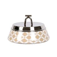 Plat de service buffet Moyen-Orient en métal argenté de haute qualité, design moderne et luxueux, antiadhésif, isolé, en acier inoxydable durable