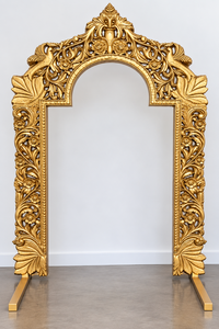 Idole Vinayaka de luxe finition dorée pour décoration de mariage – Achetez un Ganesha traditionnel du sud de l'Inde pour l'entrée de la salle de convention aux États-Unis - Product Image 5