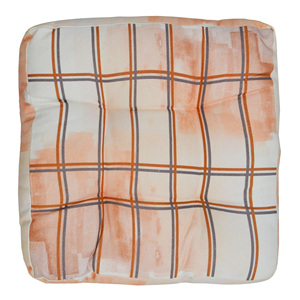 Coussin de sol extérieur en mousse à mémoire de forme de salon personnalisé Coussin en coton carré à rayures avec motif imprimé - Product Image 2