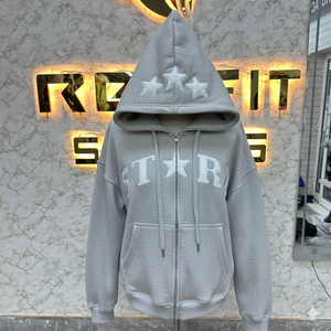 Logo personnalisé conception populaire le plus demandé fermeture éclair sweat à capuche bouffée imprimé fabriqué en usine pas cher prix sweats à capuche hommes sweats à capuche - Product Image 6