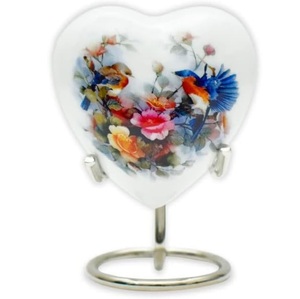 โกศหัวใจสดใสทันสมัยเก็บโกศขนาดเล็กสำหรับมนุษย์ขี้เถ้าเพื่อคนที่คุณรักด้วยโกศรูปหัวใจ - Product Image 5