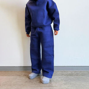 Conjunto de chándal a medida para correr con sudaderas con hombros caídos y pantalones de chándal relajados Conjunto de chándales para correr a medida - Product Image 2