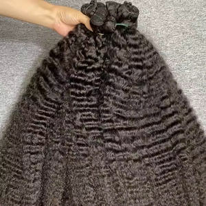 Meilleure vente Remy vietnamiens vierge peau bouclée trame de cheveux humains bruts avec Machine Double Trame Styles pour les vacances du Nouvel An - Product Image 6