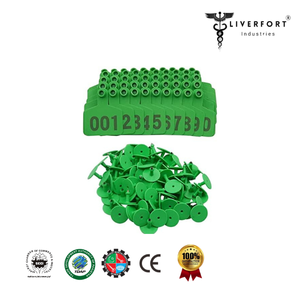 Marcador veterinario Etiquetas de oreja de ganado Etiqueta de oreja de ganado de plástico medio para vaca Becerro Etiqueta de pendiente de identificación de animal en blanco Boleto - Product Image 3