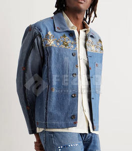 แจ็คเก็ตยีนส์ผู้ชายขายดีสำหรับฤดูหนาว ผ้าฝ้าย 100% พร้อมโลโก้สั่งทำด้านหน้า คุณภาพสูง ราคาถูก มีสินค้าในสต็อก - Product Image 2