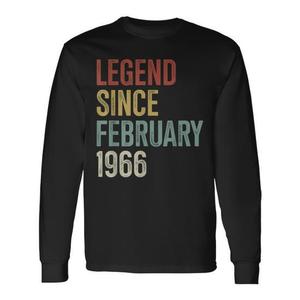 T-shirt a maniche lunghe per il 60° compleanno della leggendaria persona che ha 60 anni dal febbraio del 1966. Celebra con stile! Articolo Promozionale - Product Image 1