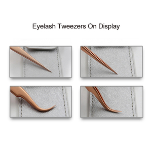 Pinzas de extensión de pestañas de acero inoxidable para mujer, envío directo, buen precio de fábrica, fibra de belleza, tipo de punta puntiaguda - Product Image 5