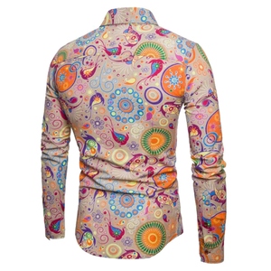 Camisas ajustadas de algodón a rayas a la moda 2025 para hombre, camisas de vestir informales de negocios de manga larga transpirables para trabajo, camisa de vestir para hombre - Product Image 5