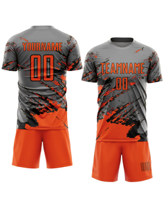 ชุดเครื่องแบบเสื้อฟุตบอลกางเกงขาสั้นและเสื้อฟุตบอลมีวัสดุระบายอากาศพิมพ์โลโก้ได้ตามต้องการ - Product Image 4