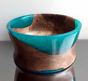 La mejor calidad, nueva y exquisita ensaladera de madera de acacia y resina, vajilla de cocina de hotel, cuenco de madera para el hogar y la cocina - Product Image 6