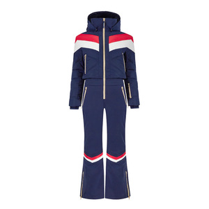 ชุดกันหิมะแบบกันน้ำ ชุดสกี เสื้อแจ็คเก็ตสโนว์บอร์ดมีฮู้ด แจ็คเก็ตสกีแบบซิป เสื้อผ้าสำหรับเล่นหิมะ สีดำ/แจ็คเก็ตสกีสำหรับผู้หญิง สีพื้น โพลีเอสเตอร์ - Product Image 1