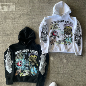 Survêtement à capuche personnalisé de haute qualité pour hommes en éponge française Streetwear sérigraphie pour la saison d'hiver sweat à capuche OEM - Product Image 1