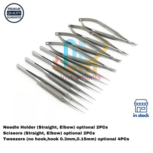 Juego de instrumentos de cirugía oftálmica Instrumentos de microcirugía Fórceps Soporte de aguja Tijera Instrumentos oftálmicos | OldMed - Product Image 2