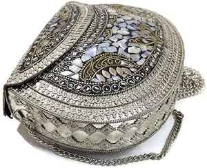 Bolso de mano personalizado hecho a mano para mujer de la India, bonito bolso de mano personalizado con perlas - Product Image 3