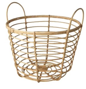 Rattan <b>Basket</b> with Ring Style <b>Handle</b> Handmade Woven Storage <b>Basket</b> for Fruits Snacks Laundry Toys Kitchen and Home Organizer - Product Image 5