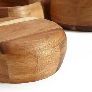 Bol de service en bois d'acacia écologique, lavable au lave-vaisselle, 3 tailles, vente flash, pour fruits, salades, pâtes, céréales - Product Image 4