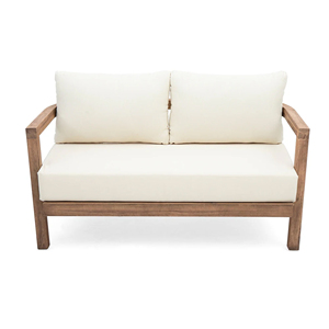 Le sofa en bois de teck naturel place le jardin extérieur de patio de meubles équipé du coussin-Aina - Product Image 3