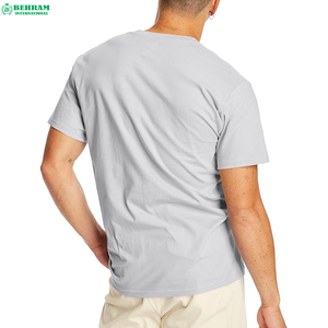 <b>Top</b> Ranking Plain Heavy Cotton Eco-Friendly Quick Dry 200g T-shirt for Men Custom Print Logo <b>Mock</b> <b>Neck</b> with Front Pocket Summer - Product Image 2