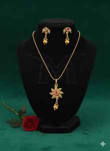 Fashion Jewelry Antique Pendant <b>Sets</b> 12cm & 18gm Handmade <b>Beaded</b> Necklace <b>Set</b> at Affordable Price Minimalist Jewelry <b>Sets</b> - Product Image 5