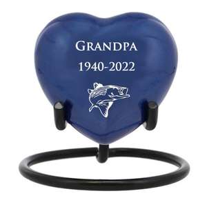 Impression de pied humains cendres urnes fournitures funéraires souvenir animaux et adultes cendres métal crémation urnes support libre coeur rose urne exportation - Product Image 4