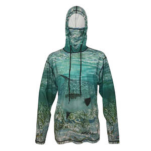 Sweat à capuche de pêche à manches longues hommes respirant séchage rapide Protection Uv à capuche pour les activités de plein air - Product Image 1