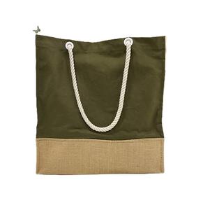 Sacs fourre-tout en toile imprimée en coton pour femme, fabriqués directement par le fabricant, portables, plusieurs couleurs et tailles, doublure en soie, poignées en cuir - Product Image 4