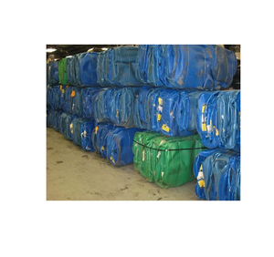 Tambor HDPE azul en estado embalado para venta de exportación barata Tambores reciclados en balas a granel adecuados para procesamiento y fabricación - Product Image 1