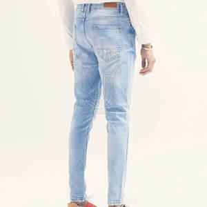 Pantalons en jean droits pour hommes, vente chaude, fabrication en usine, été, uni, respirant, 100% coton, vente en gros, haute qualité - Product Image 3