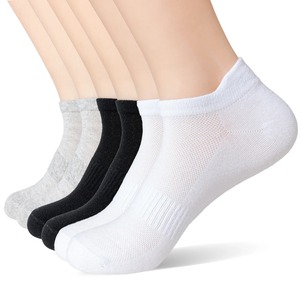 Chaussettes de cheville d'oreille en coton pour hommes pour femmes nouvelle taille plus maille sport athlétique course bateau chaussettes pour un usage quotidien couleur unie Logo corps - Product Image 1
