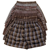 Boxers pour hommes en mélange Spandex/Modal/Coton teint en fil, respirants, taille haute, avec ceinture élastique, séchage rapide, vente en gros OEM