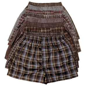 Venta al por mayor de OEM asequible para hombre de algodón a rayas Yearn Dyed Boxers cintura elástica Boxer Shorts Fitting Loose Boxer Pants para hombres - Product Image 6