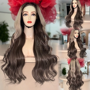 Cabello Virgen de Alta Calidad, Peluca de Cabello Humano Vietnamita 100%, Pelucas con Frente de Encaje, Cabello Ondulado - Product Image 1
