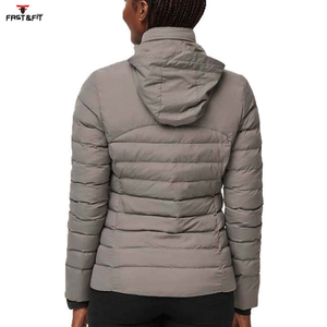 Veste d'hiver longue en coton matelassée pour femme, imperméable, coupe-vent, respirante, logo et couleur personnalisés - Product Image 2