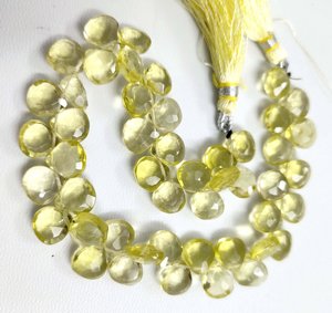 ลูกปัดควอทซ์ธรรมชาติเลมอน9-9.5มม. ทรงเหลี่ยมตัดเป็นรูปทรง140กะรัตเกรด9เส้นสีเหลืองสำหรับทำเครื่องประดับ - Product Image 1