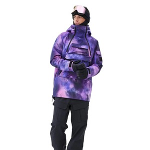 2025 chaquetas de esquí para hombre, chaqueta de esquí impermeable con estampado de snowboard, capucha desmontable, forro polar, cuello levantado, piel con múltiples bolsillos - Product Image 2