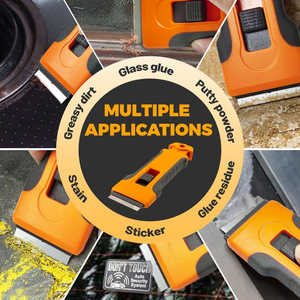 เครื่องมือขูดกาวแบบพกพา 10 ใบมีด พร้อมที่ขูดทำความสะอาดกระจกสำหรับเตาอบ ประตูเตา และขจัดคราบสี - Product Image 6