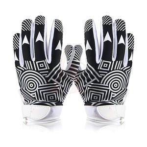 Best Selling Customized <b>Latex</b> American Football Gloves Black White Design Lightweight Waterproof Touch Screen Premium Quality - Product Image 5