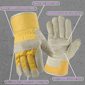 Guantes de Trabajo de Seguridad de Cuero Profesionales, Resistentes al Calor, Reductores de Impactos, para Fabricación, Construcción, Tareas al Aire Libre - Product Image 3