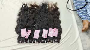 Gorgios paquets de cheveux humains bruts non transformés indiens 100% produit d'un donneur provenant de cheveux crus du sud de l'Inde texture naturelle - Product Image 3