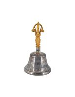 Campana con mango de madera Anillo de llamada Campana de mano de latón duradera moderna Con mango Campana de peón de metal en latón Elegante