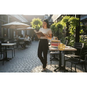 Handmade Designer <b>Tote</b> for Women 12x6x11 Inch Rectangular Cotton <b>Raffia</b> Crochet Handbag Wooden Handle Flower Decoration - Product Image 2