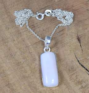 Pendentif en opale rose, argent sterling 925, fait main, bijoux élégants en pierres précieuses, cadeau de pierre de naissance d'octobre pour femmes et enfants - Product Image 2