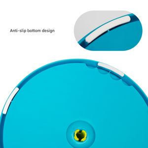 स्टाइलिश ठोस पैटर्न प्लास्टिक कुत्ते फीडर विरोधी पर्ची गोल आकार पर्यावरण के अनुकूल जलरोधक उपचार वितरण कटोरे - Product Image 3