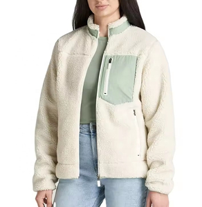 Vente en gros, offre spéciale, vêtements d'hiver, veste colorée en polaire à manches longues, veste personnalisée à fermeture éclair pour femmes respirante grande taille - Product Image 6
