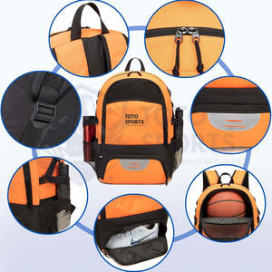 Bolsa de Baloncesto de Poliéster Ligera, Cómoda, Colorida, Transpirable, con Cierre de Cremallera Suave, Ajustable en los Hombros, con Logotipo Personalizado - Product Image 6