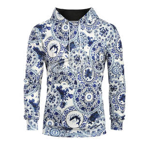 Sudadera con capucha de invierno para hombre personalizada de la mejor calidad Nueva llegada Sublimación de poliéster con diseño de cremallera sólida Patrón de impresión teñido liso - Product Image 1