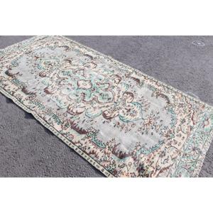 พรมตุรกีโบราณ ขนาด 4.6x9.2 ฟุต (140x280 ซม.) พรมขนสัตว์สีน้ำเงิน - Product Image 4